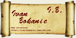 Ivan Bokanić vizit kartica